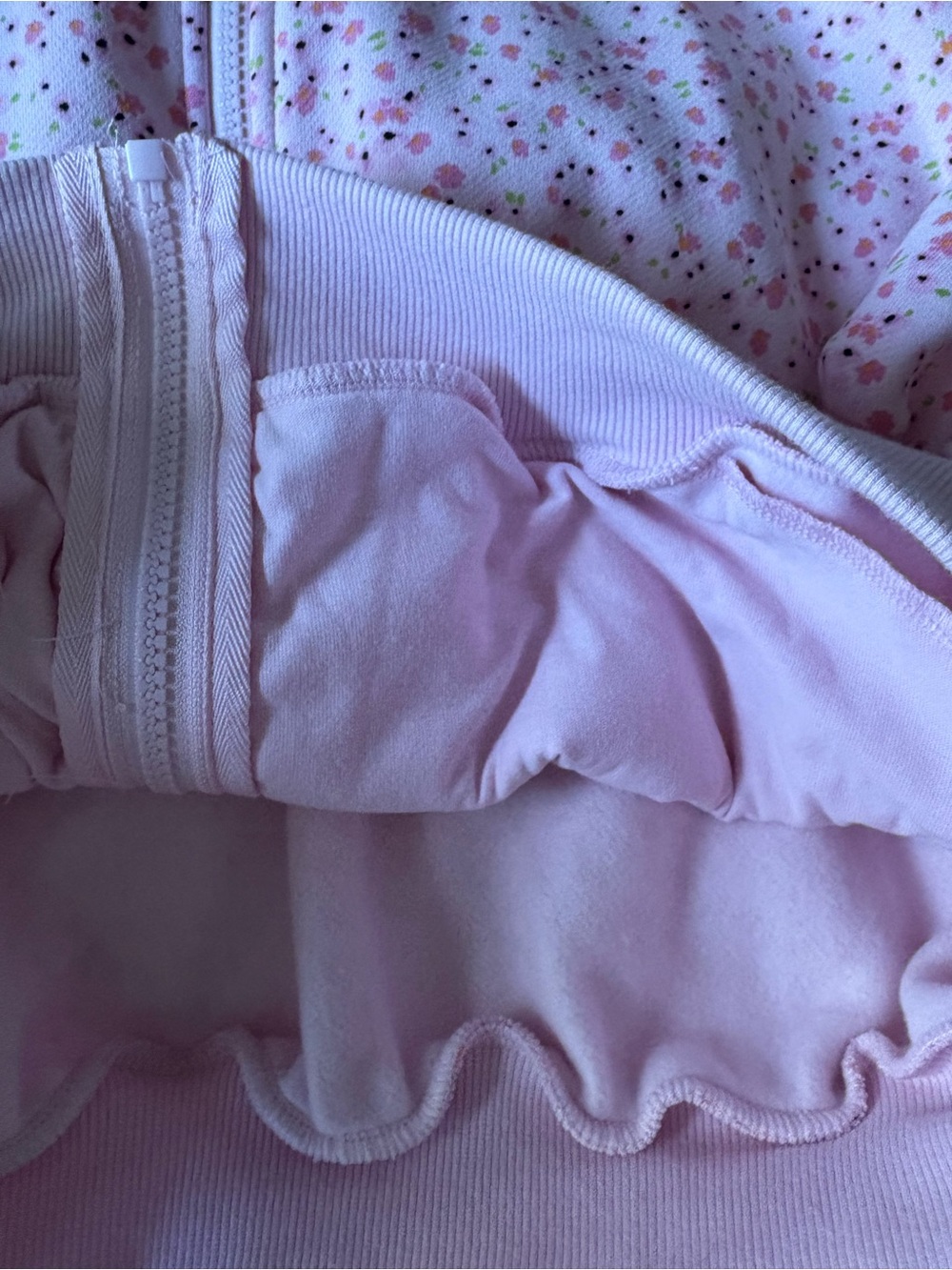 NWT Blogilates  Marshmallow Full Zip Hooded Sweatshirt Pink Floral Print - Picture 8 of 8